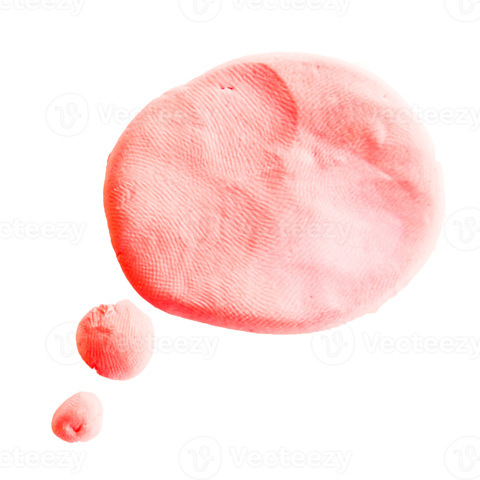plasticine speech bubble  on isolated background png