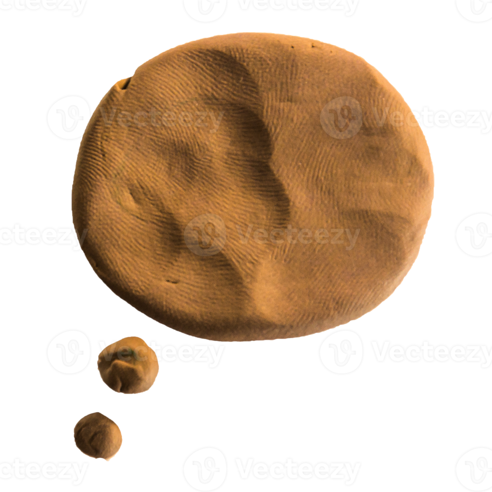 plasticine speech bubble  on isolated background png