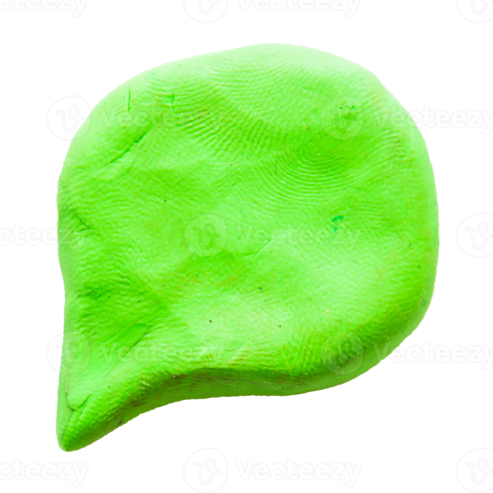 plasticine speech bubble  on isolated background png