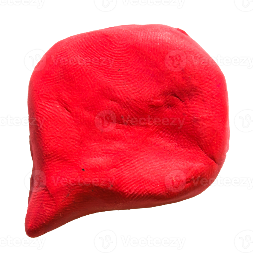 plasticine speech bubble  on isolated background png