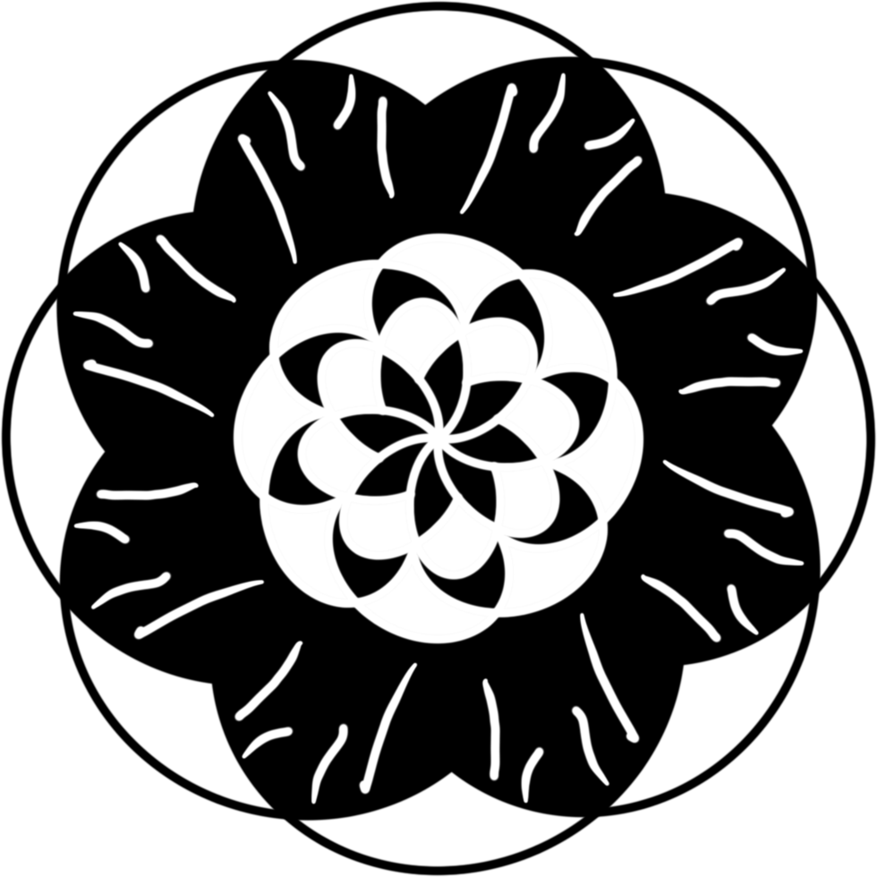 elemento de flor mandala png