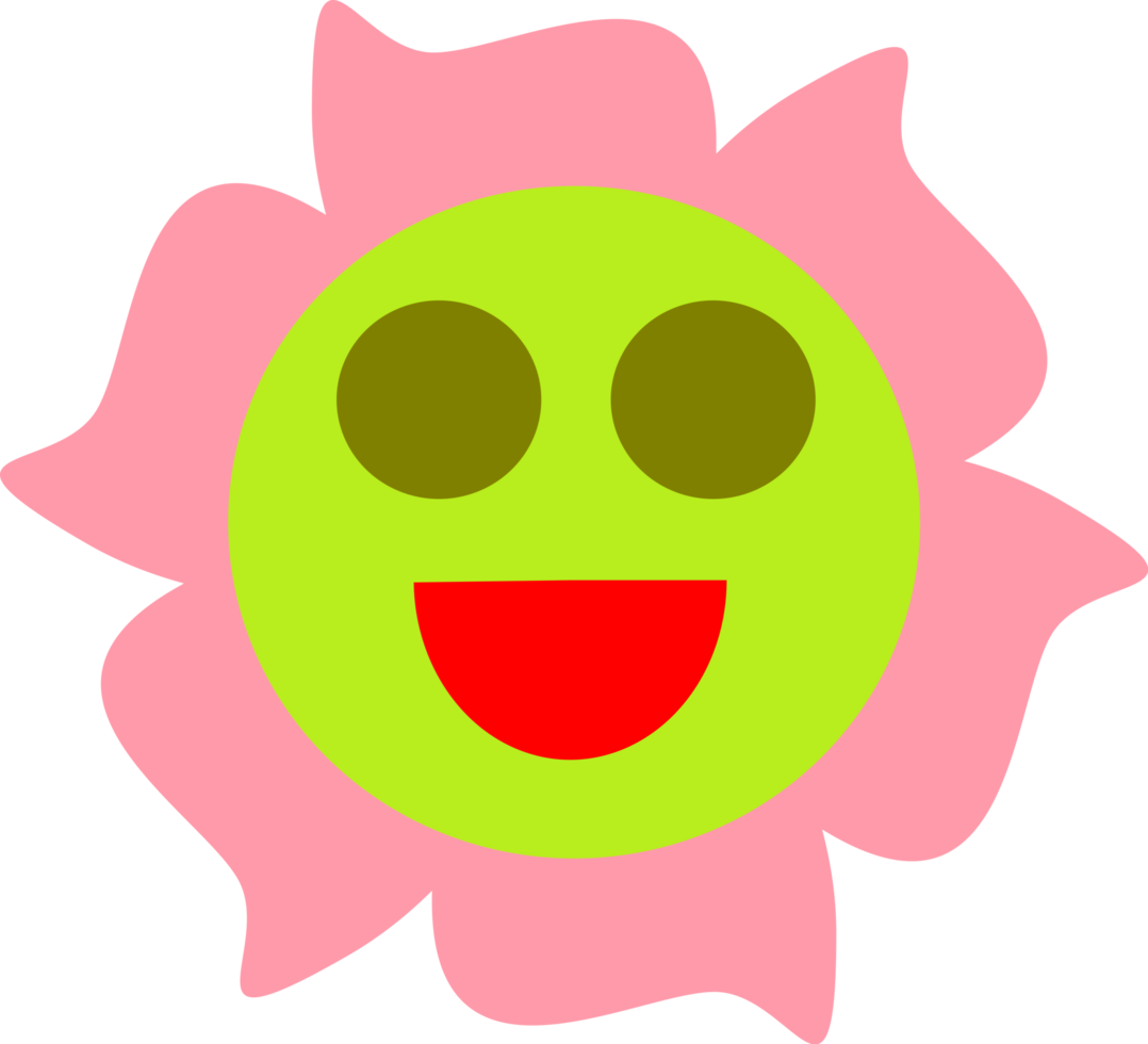 icona del fiore sorridente png