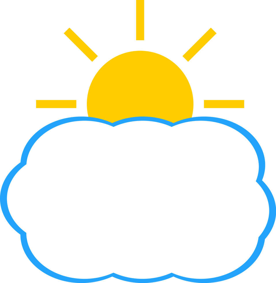 pictogram wolk met zon png