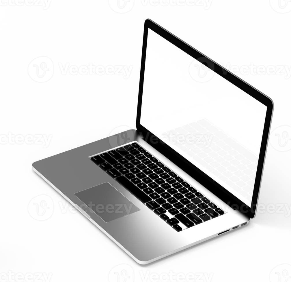 portátil moderno. ilustración 3d png