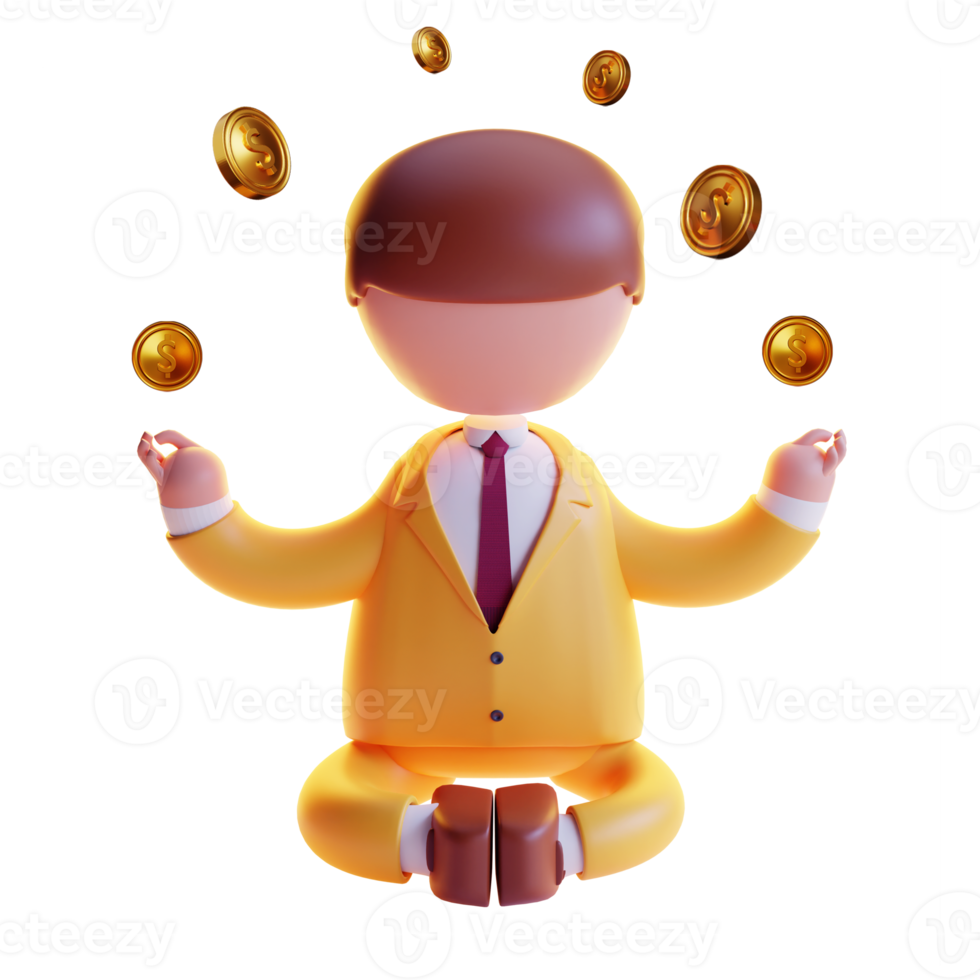 3d businessman character png