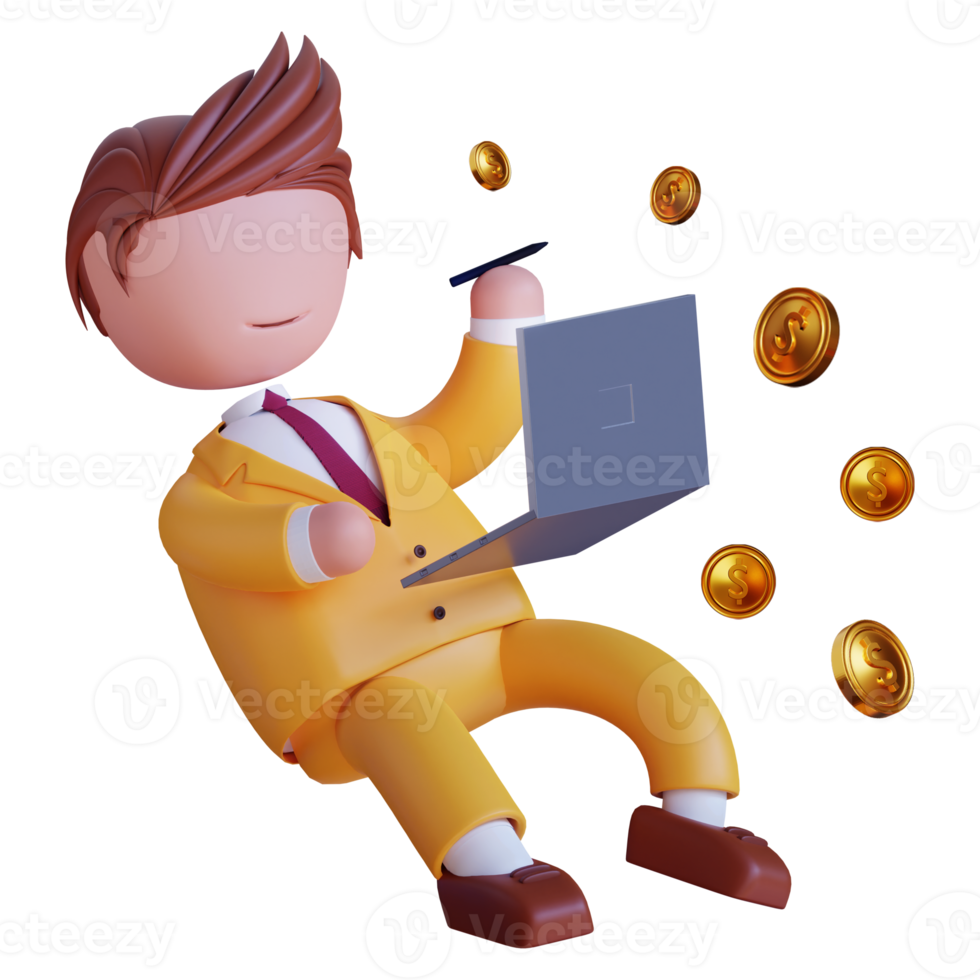 3d businessman character png