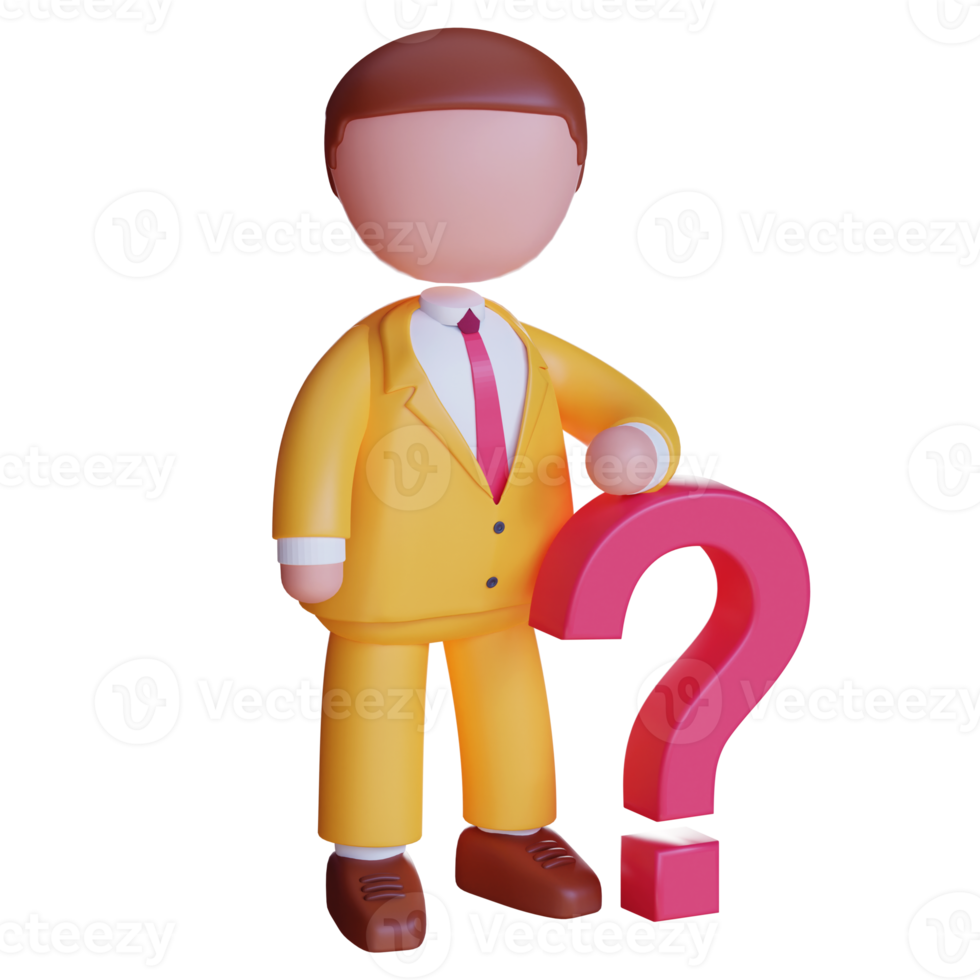 3d businessman character png