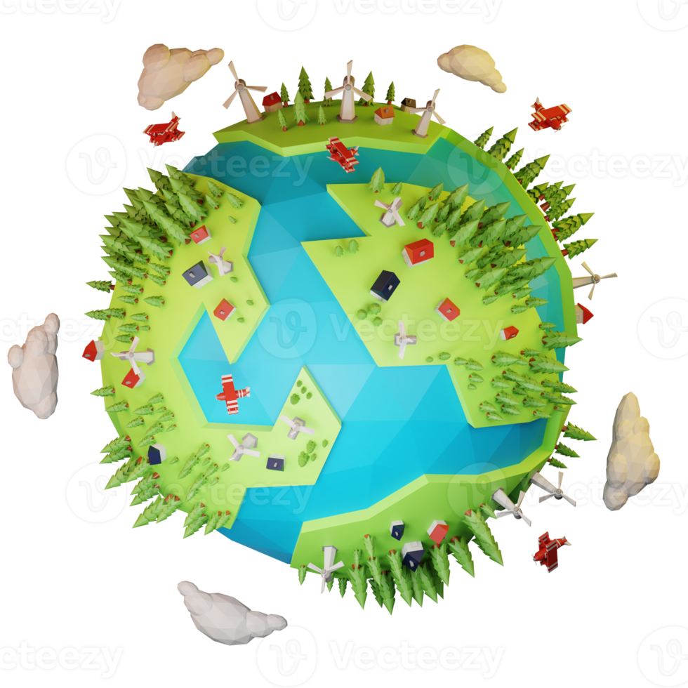 3D mundo e dia do meio ambiente png
