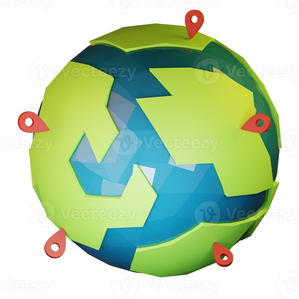 3D mundo e dia do meio ambiente png