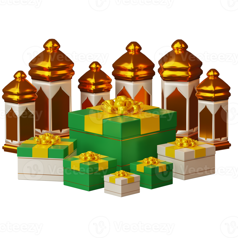 3d Eid Mubarak png