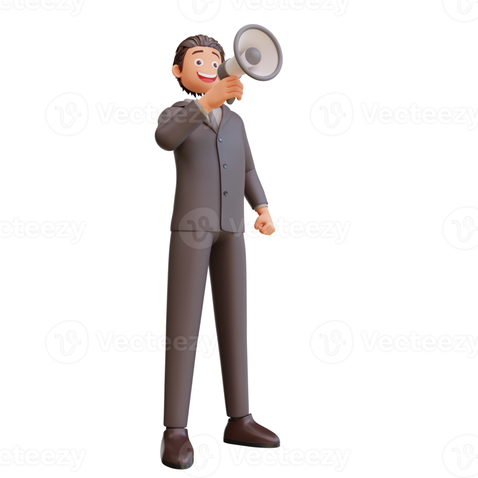 bussinesman with megaphone png