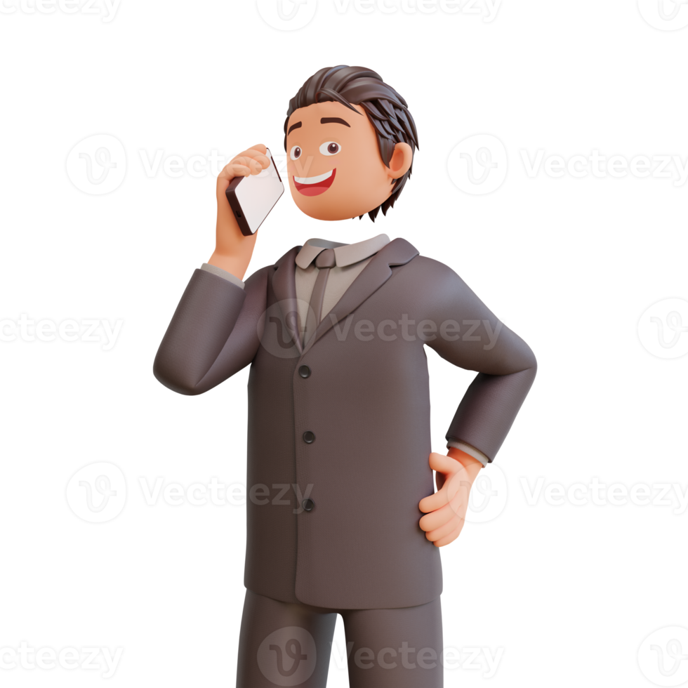 businessman and mobile phone png