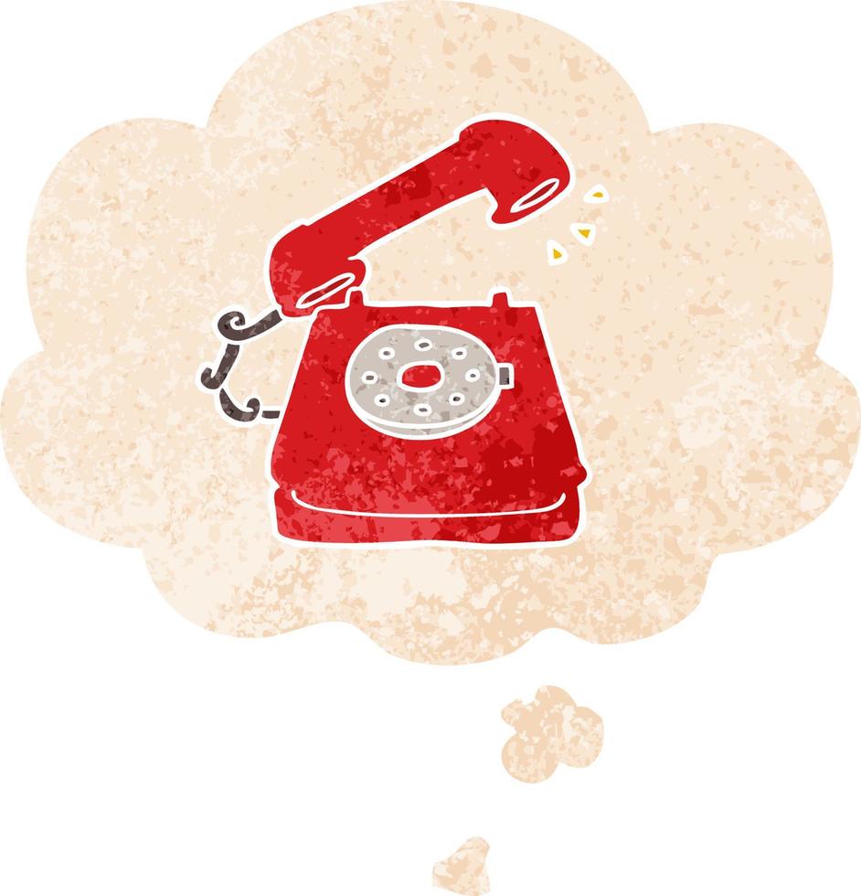 cartoon old telephone and thought bubble in retro textured style 8845967 Vector Art at Vecteezy cartoon old telephone and thought bubble in retro textured style 8845967 Vector Art at Vecteezy