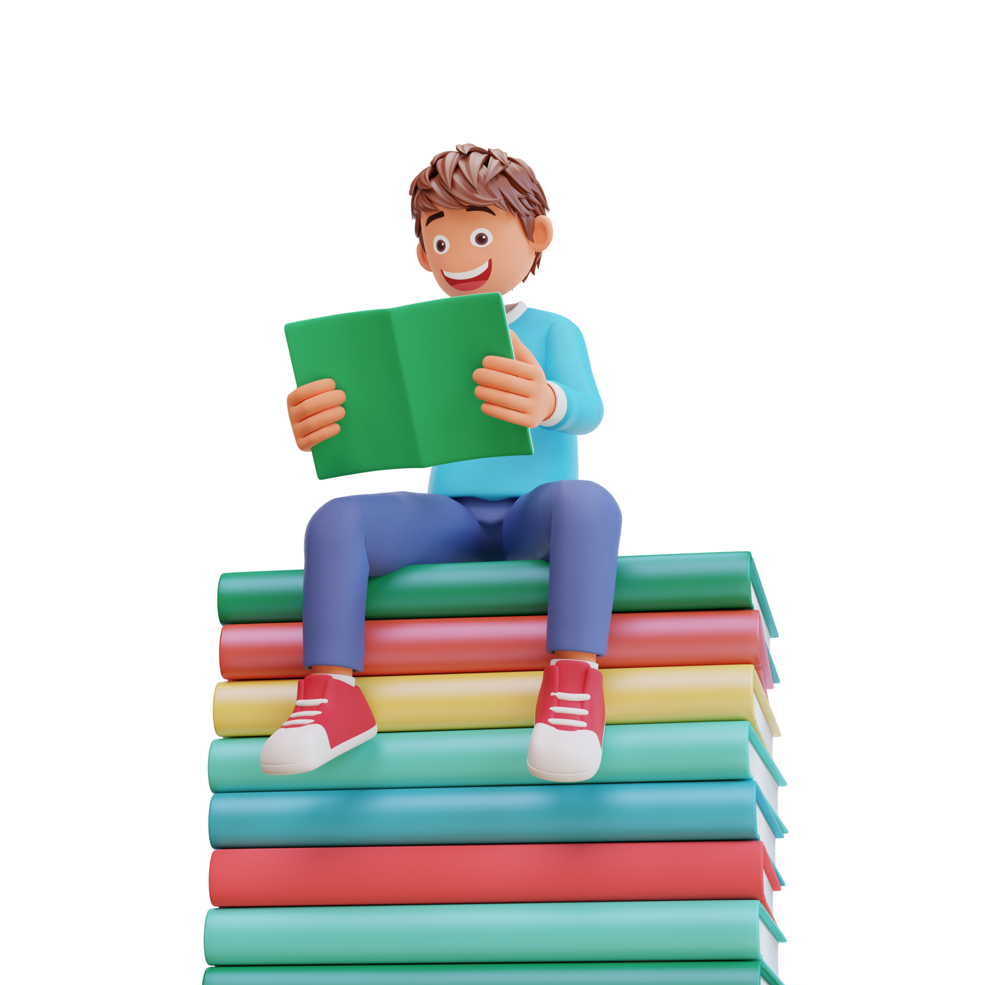 Illustration Student Reading A Book 8846244 PNG