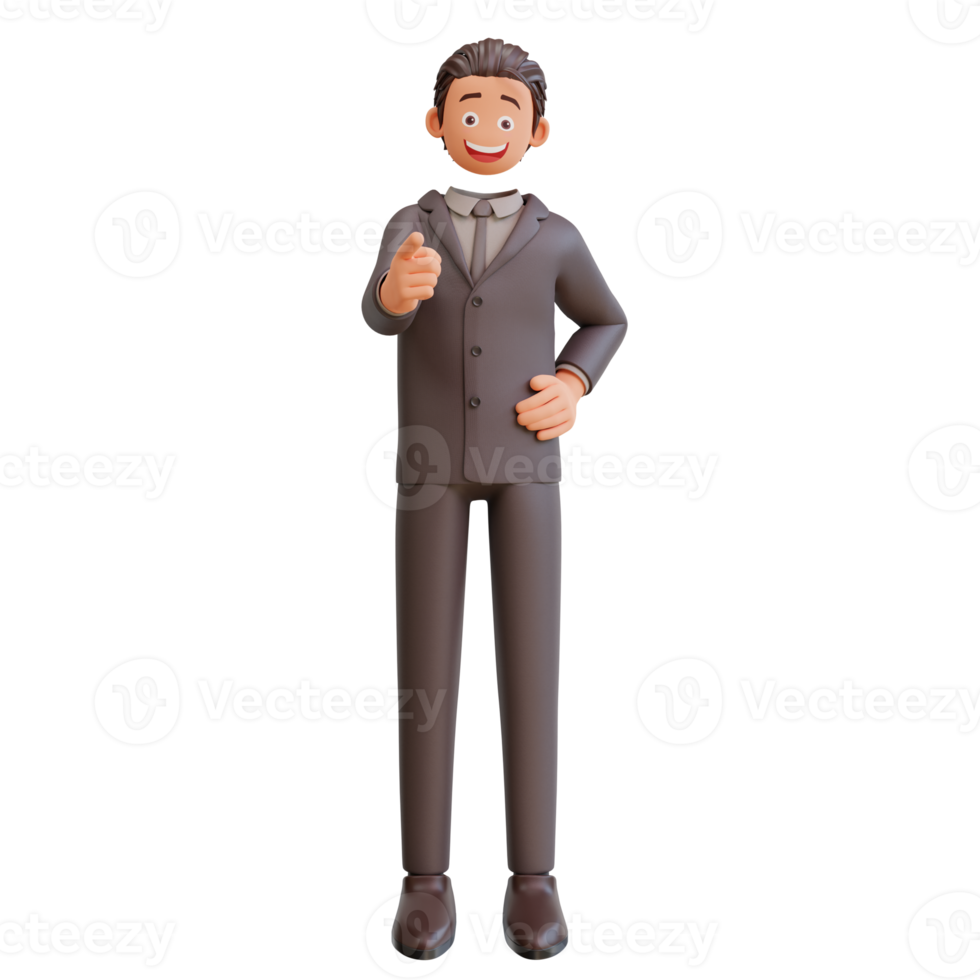 character bussinesman pointing at you png