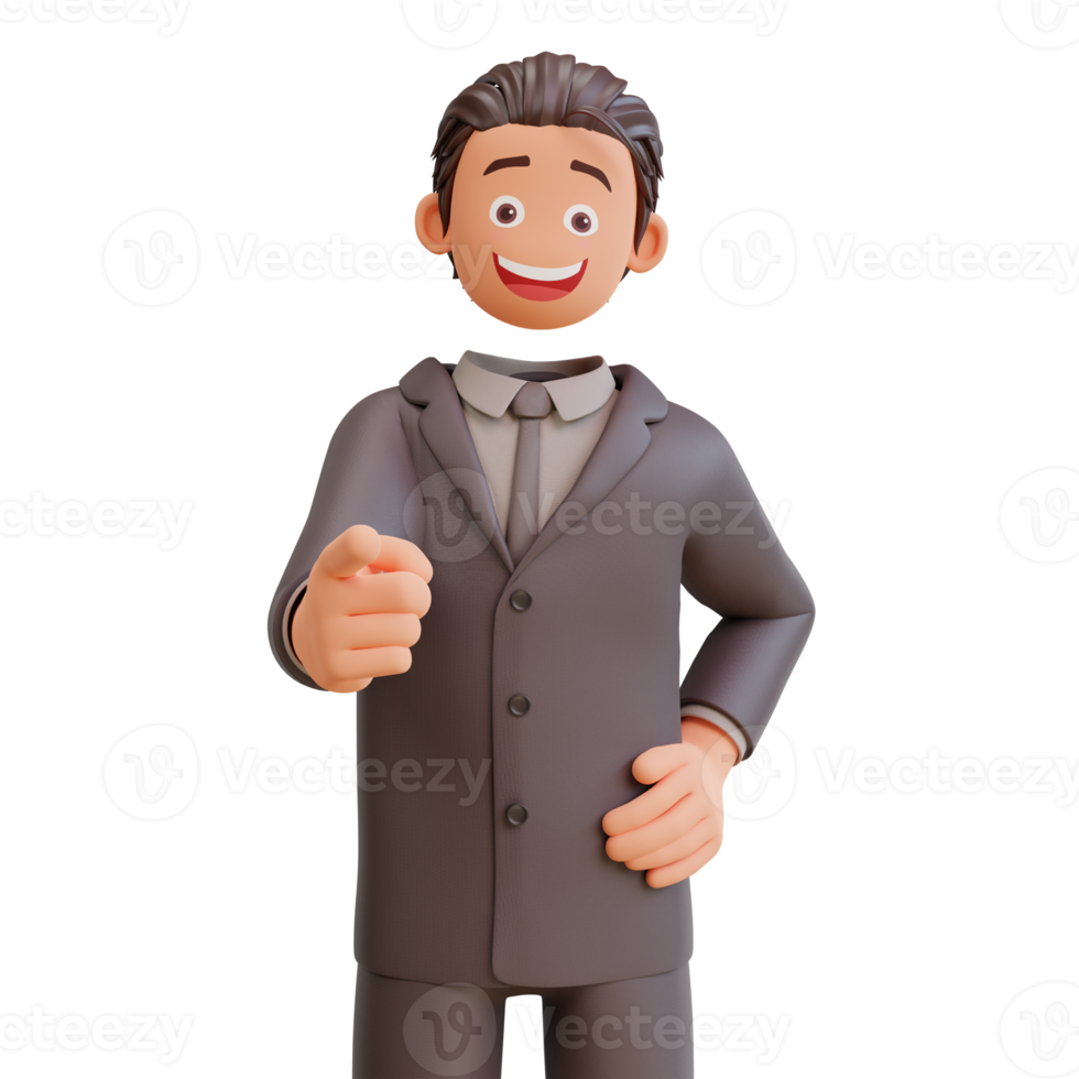 character bussinesman pointing at you png