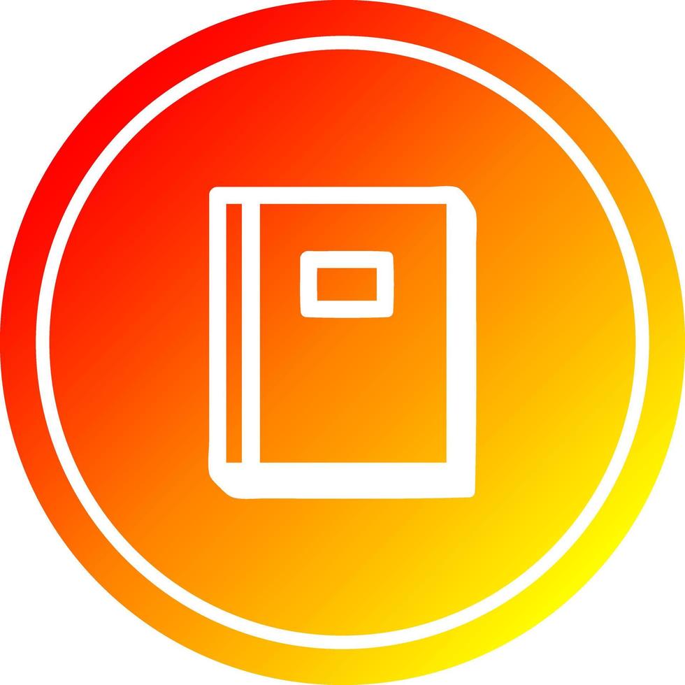 educational book circular in hot gradient spectrum vector