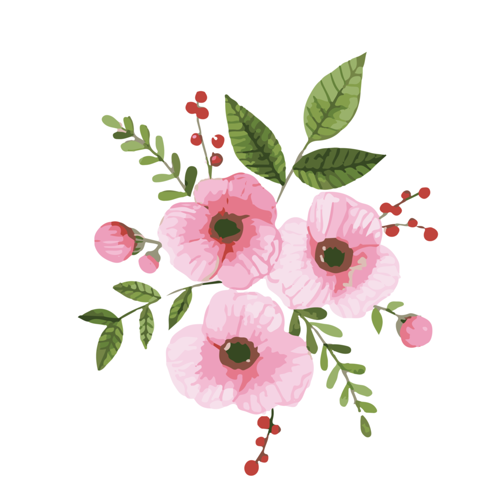 Blumen aquarell kostenlos herunterladen png