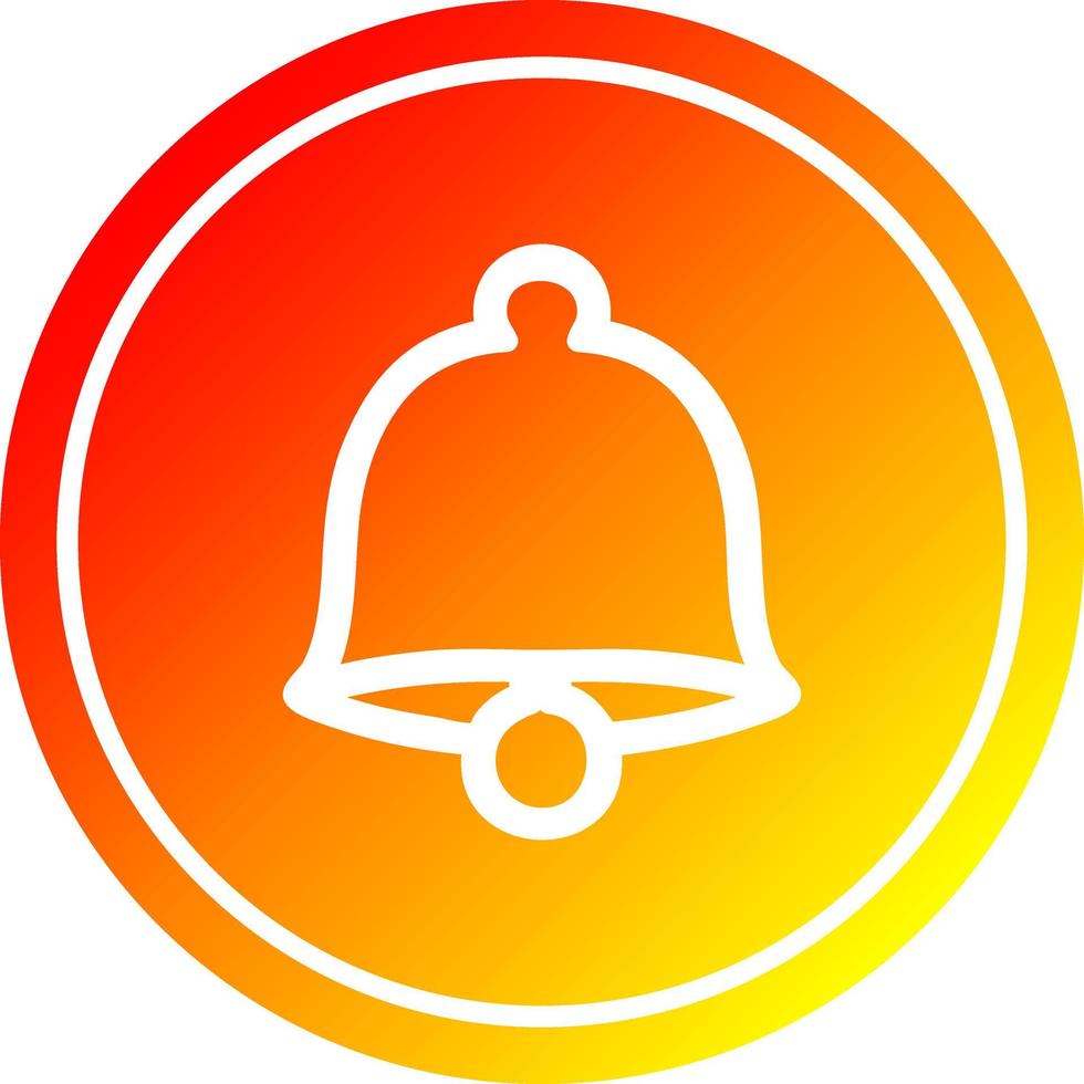 old bell circular in hot gradient spectrum vector