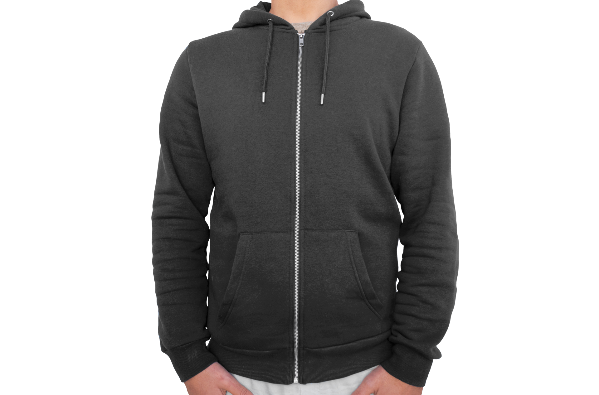 Isolated black hoodie with zipper 8847288 PNG