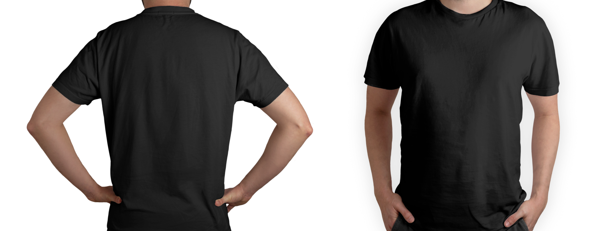 Plain Black T Shirt Front And Back Png | art-kk.com