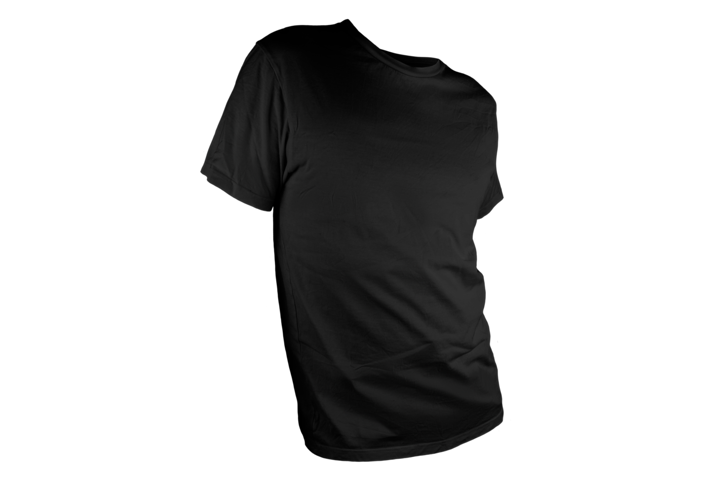 geïsoleerde zwarte t-shirt voorkant png