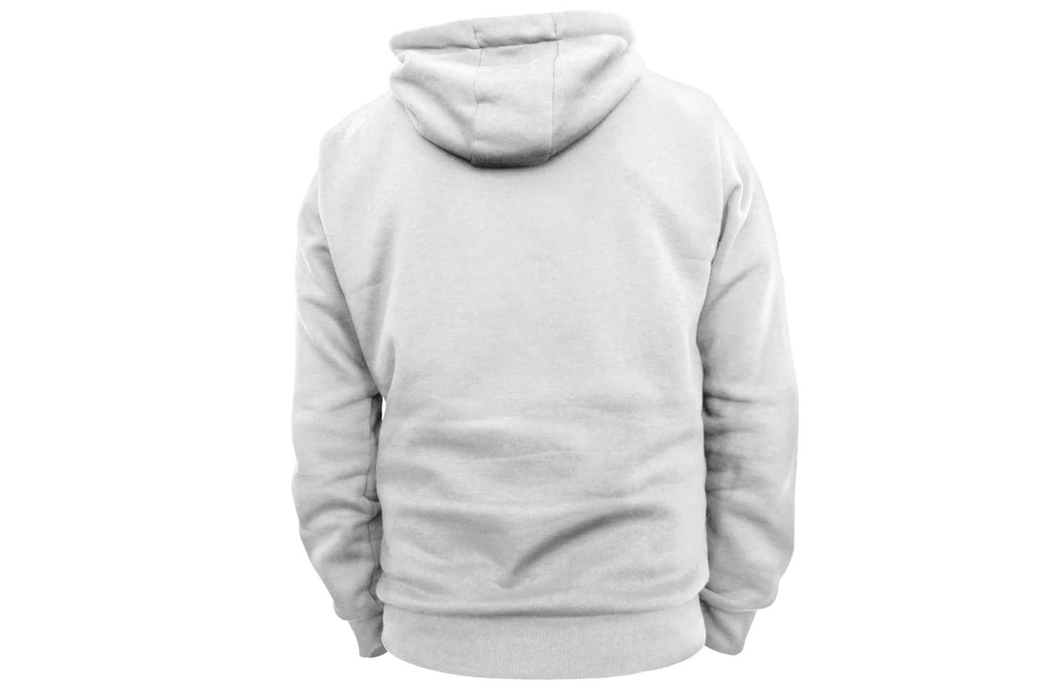 Isolated back white hoodie png