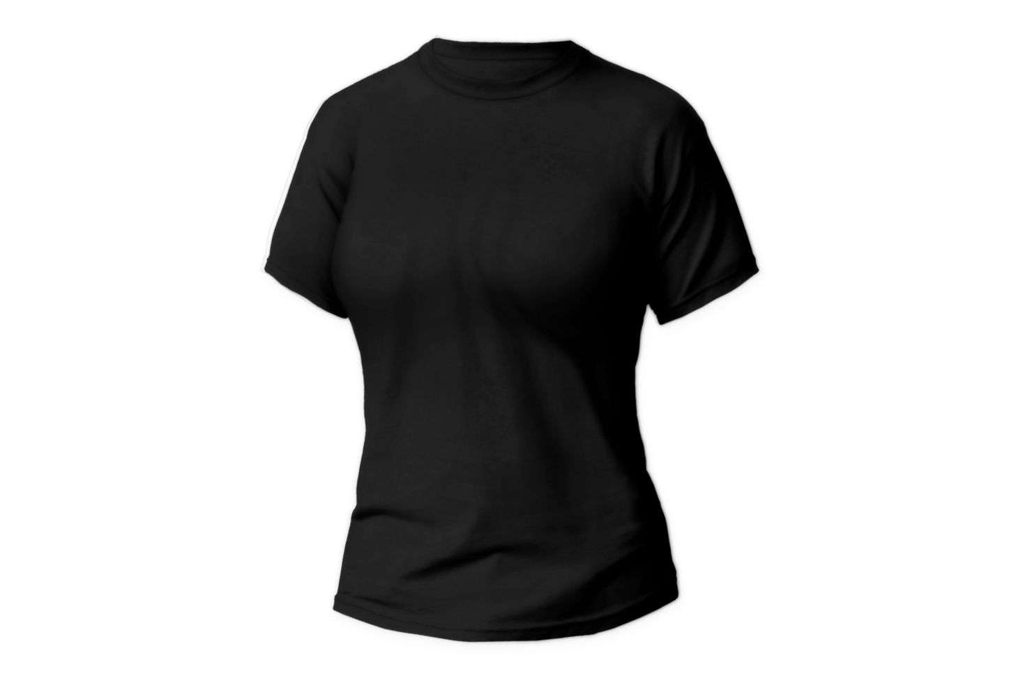 camiseta negra aislada para mujer png