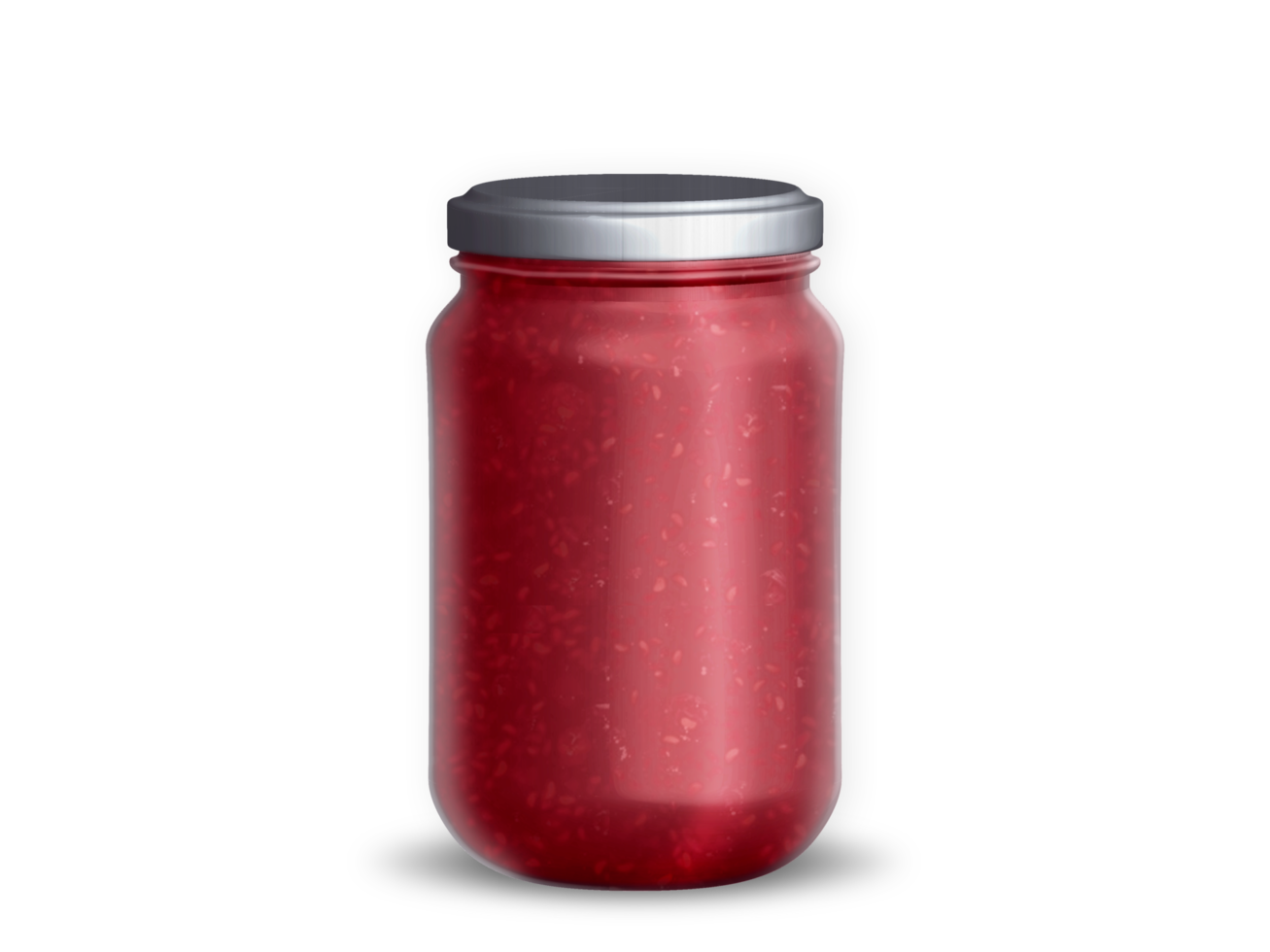 Isolated filled glass jar png