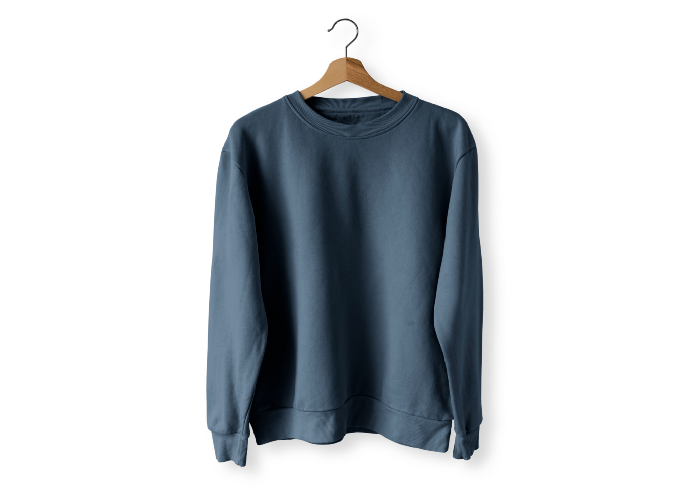 Isolated blue front sweater png