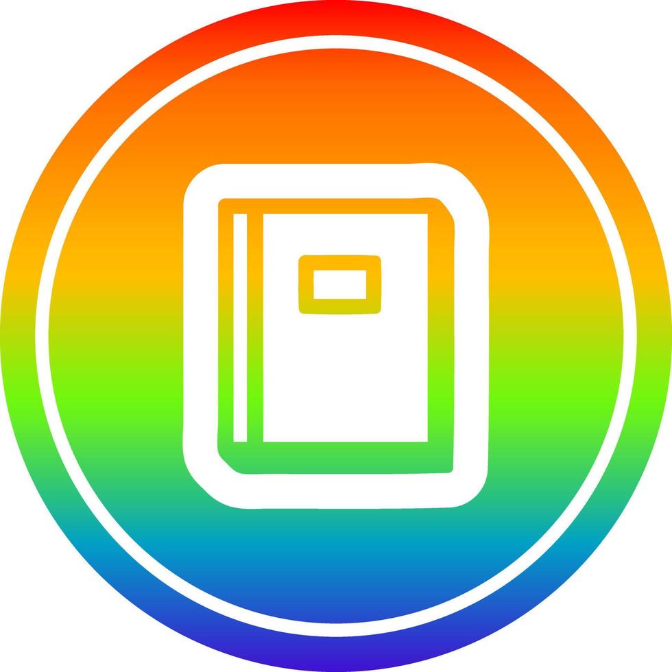 educational book circular in rainbow spectrum vector