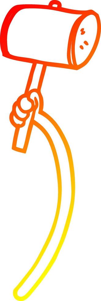 warm gradient line drawing cartoon retro hand gestures vector