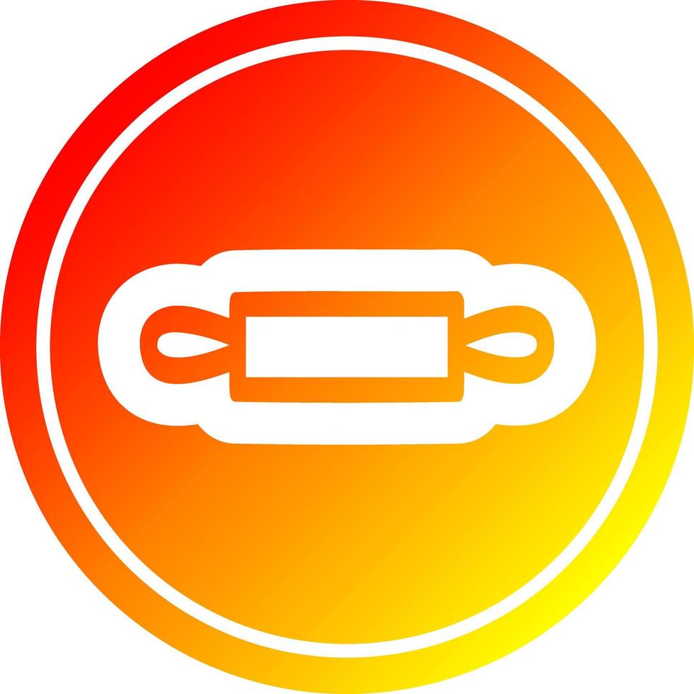 rolling pin circular in hot gradient spectrum vector