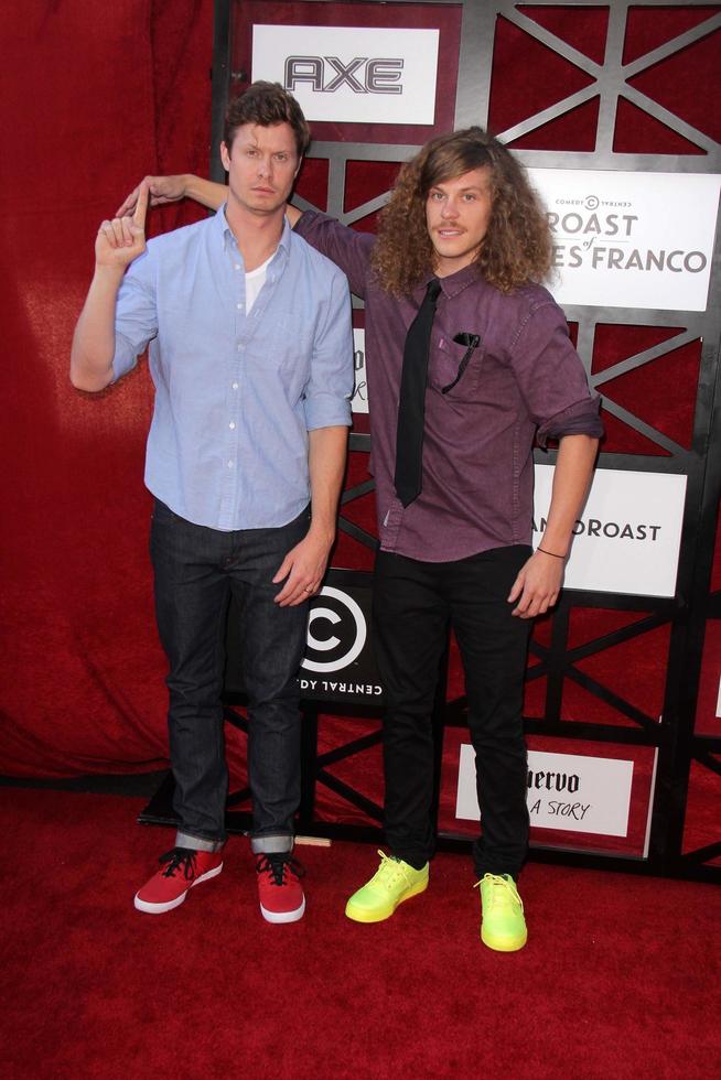 LOS ANGELES, AUG 25 -  Anders Holm, Blake Anderson at the Comedy Central Roast Of James Franco at the Culver Studios on August 25, 2013 in Culver City, CA photo