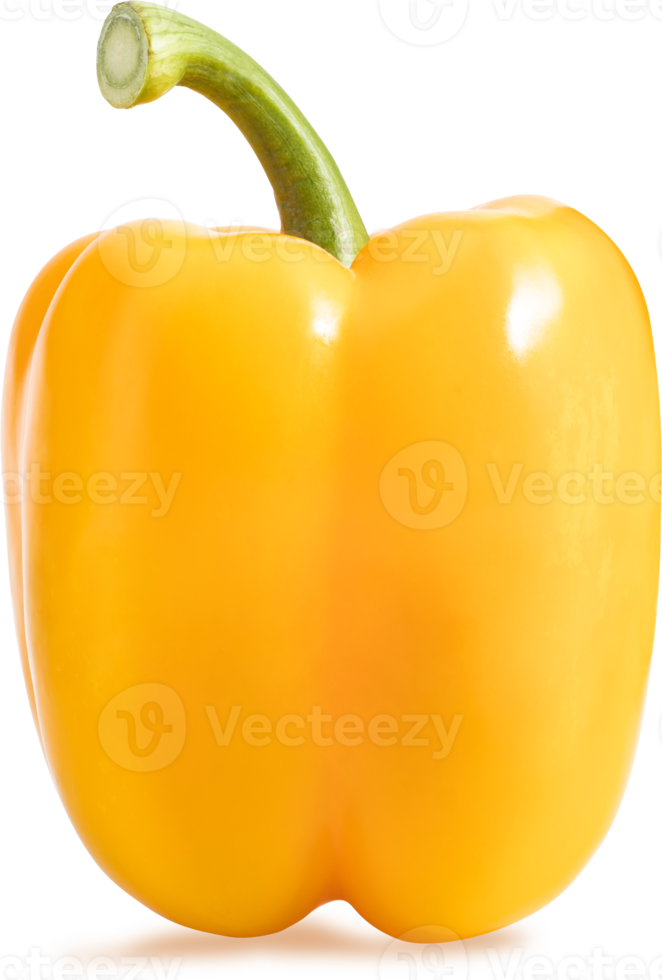 Yellow sweet pepper transparancy background.Food object png