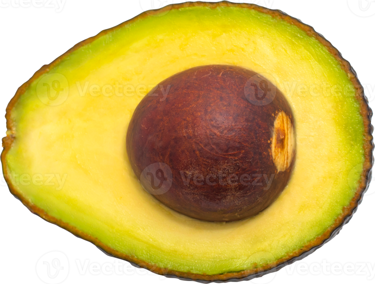 Avocado on isolated transparency background.Fruit object png