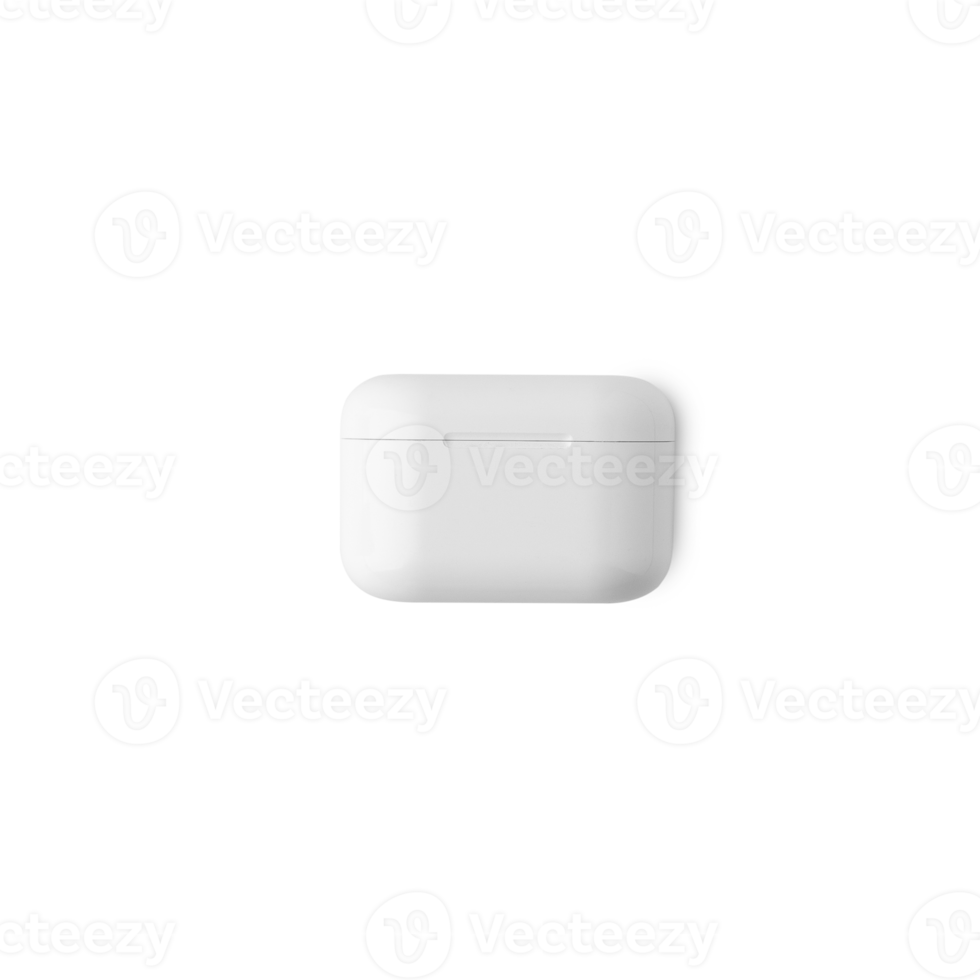 Wireless earbuds case mockup cutout, Png file