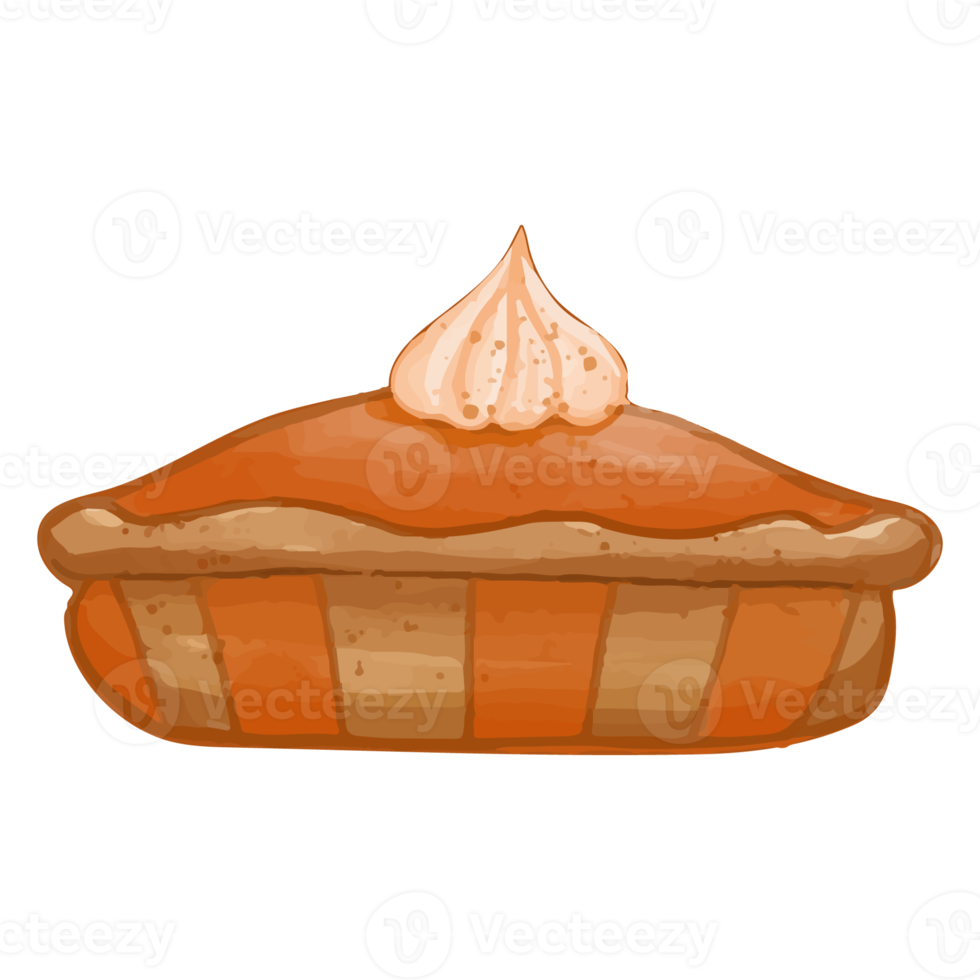 pastel de queso acuarela, decoración pintada a mano clipart png