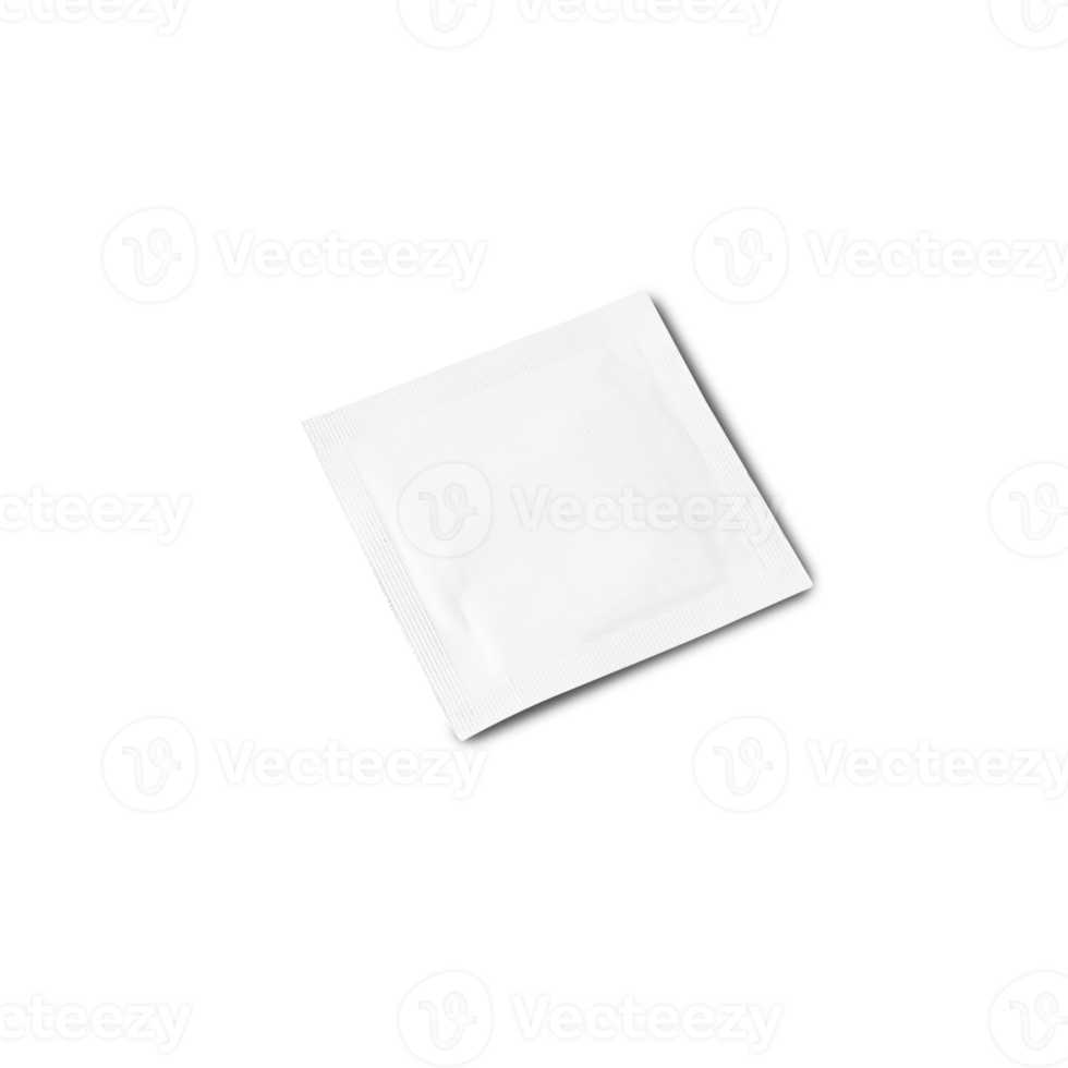 Wet wipe envelope mockup cutout, Png file