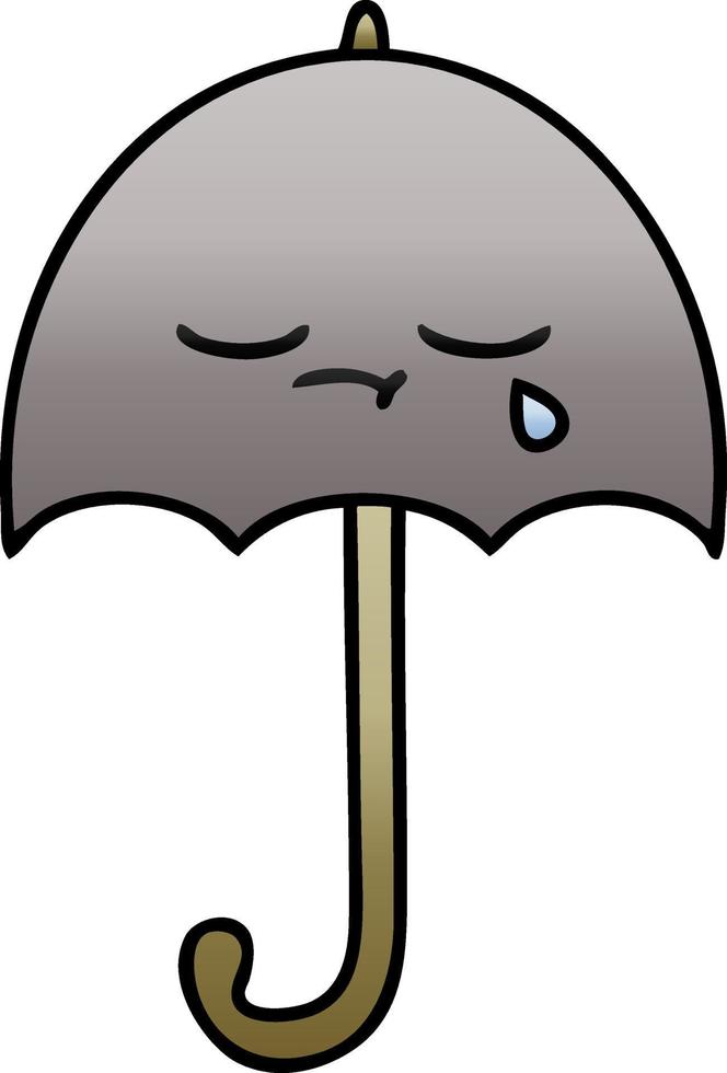 gradient shaded cartoon umbrella vector