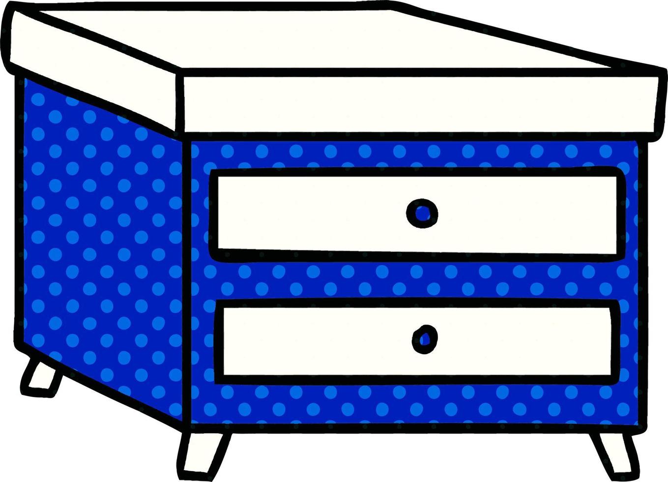 cartoon doodle of a bedside table vector