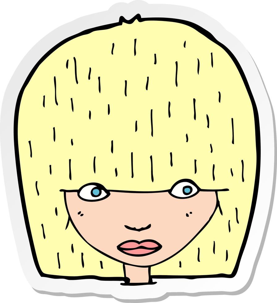 sticker of a cartoon doodle vector