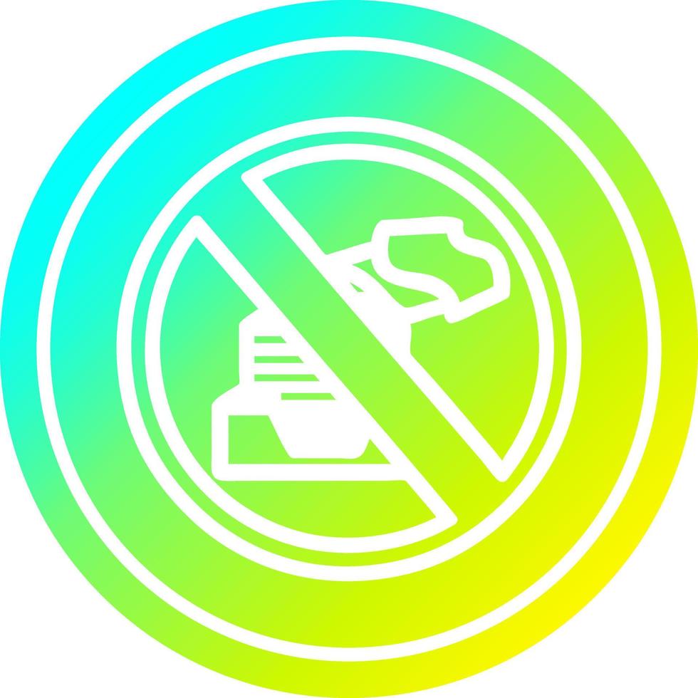 paperless office circular in cold gradient spectrum vector