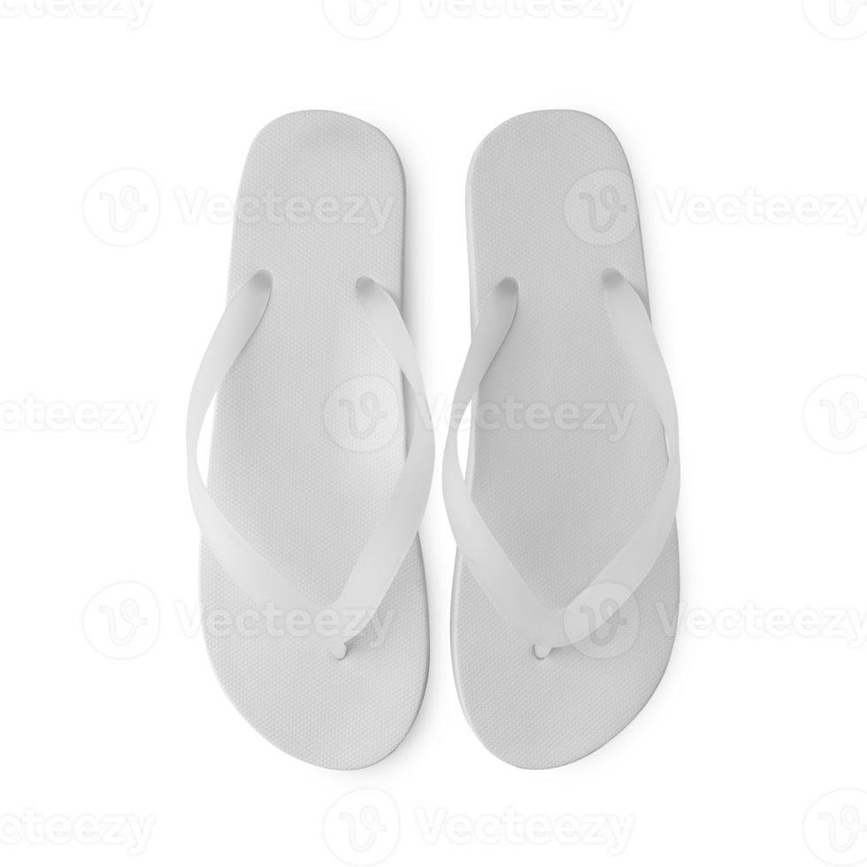 White flip flop sandals mockup cutout, Png file 8850232 PNG