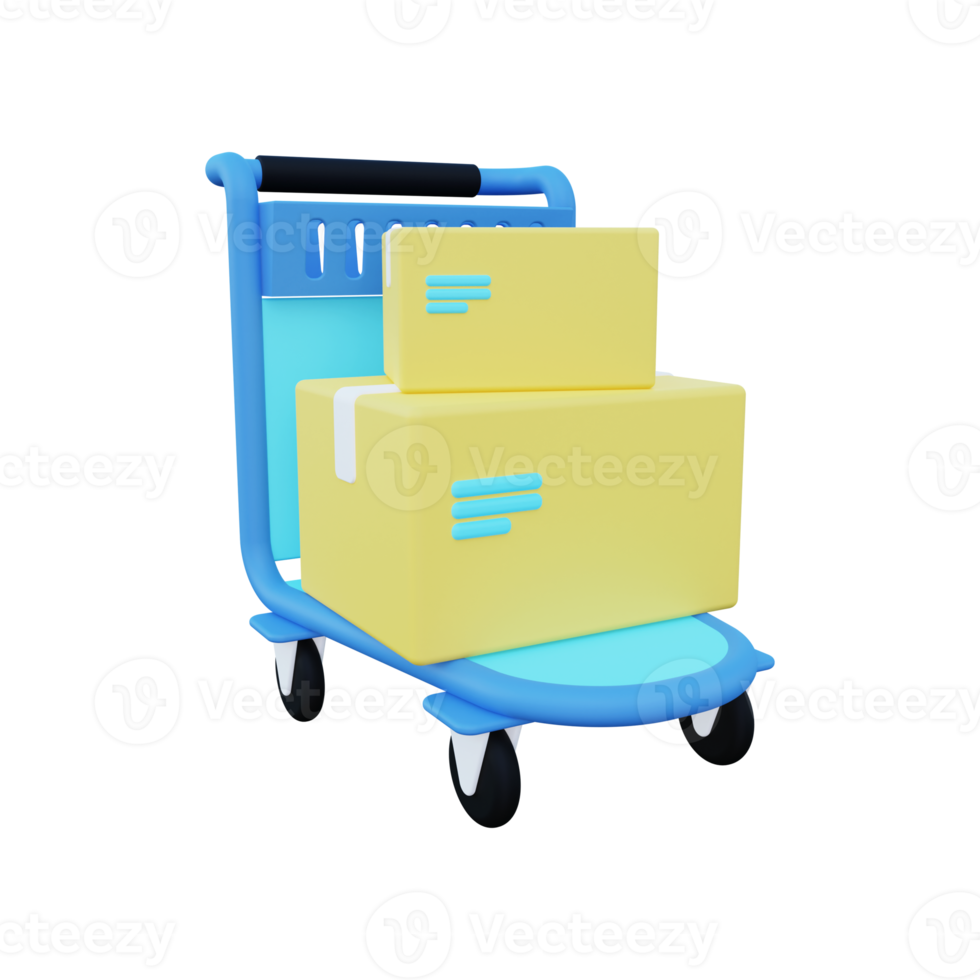 3d Shopping Trolley png