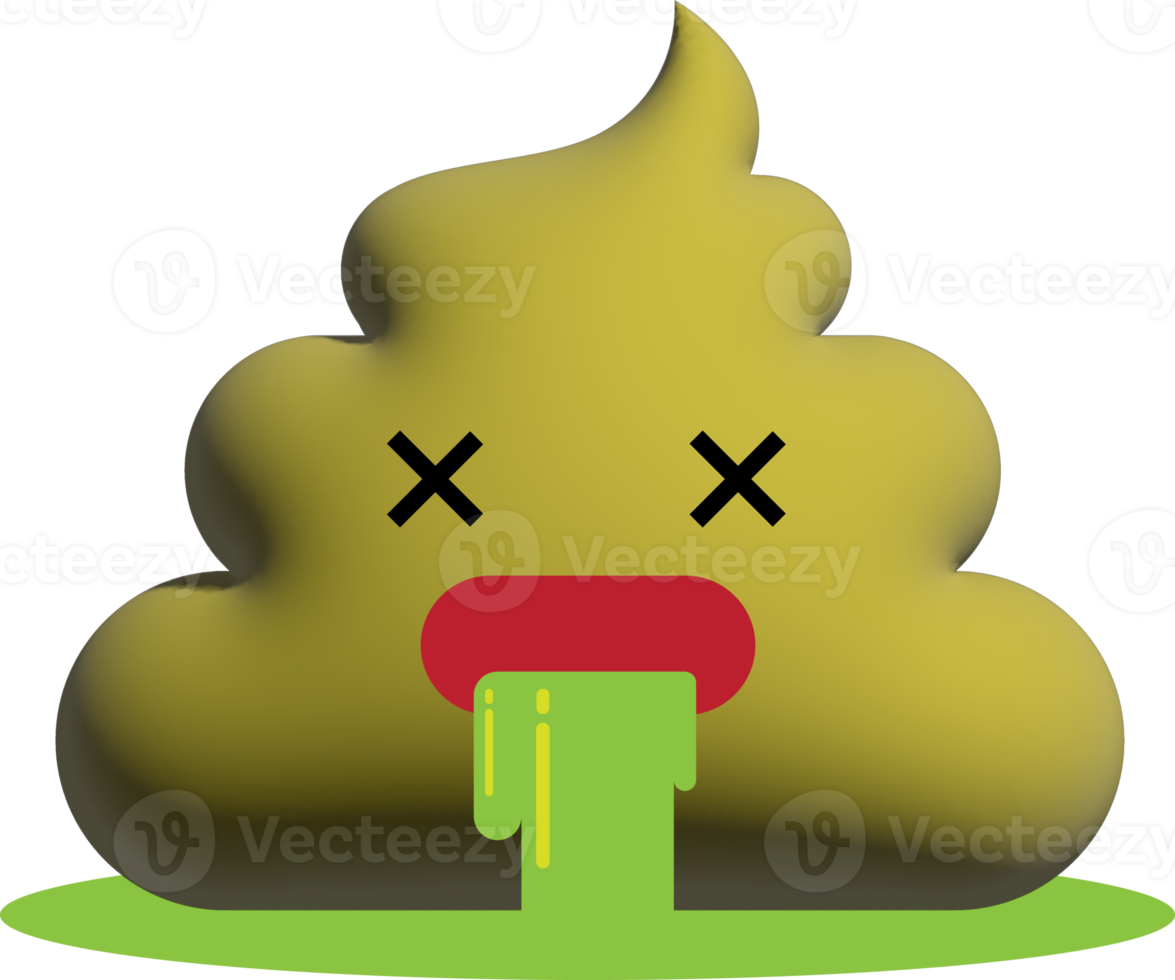 cute poop 3D emoticons png