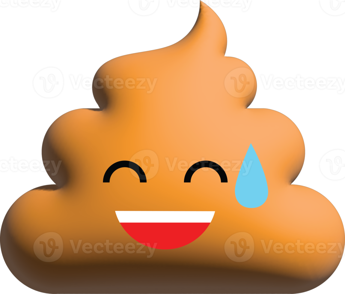 schattige kak 3d emoticons png