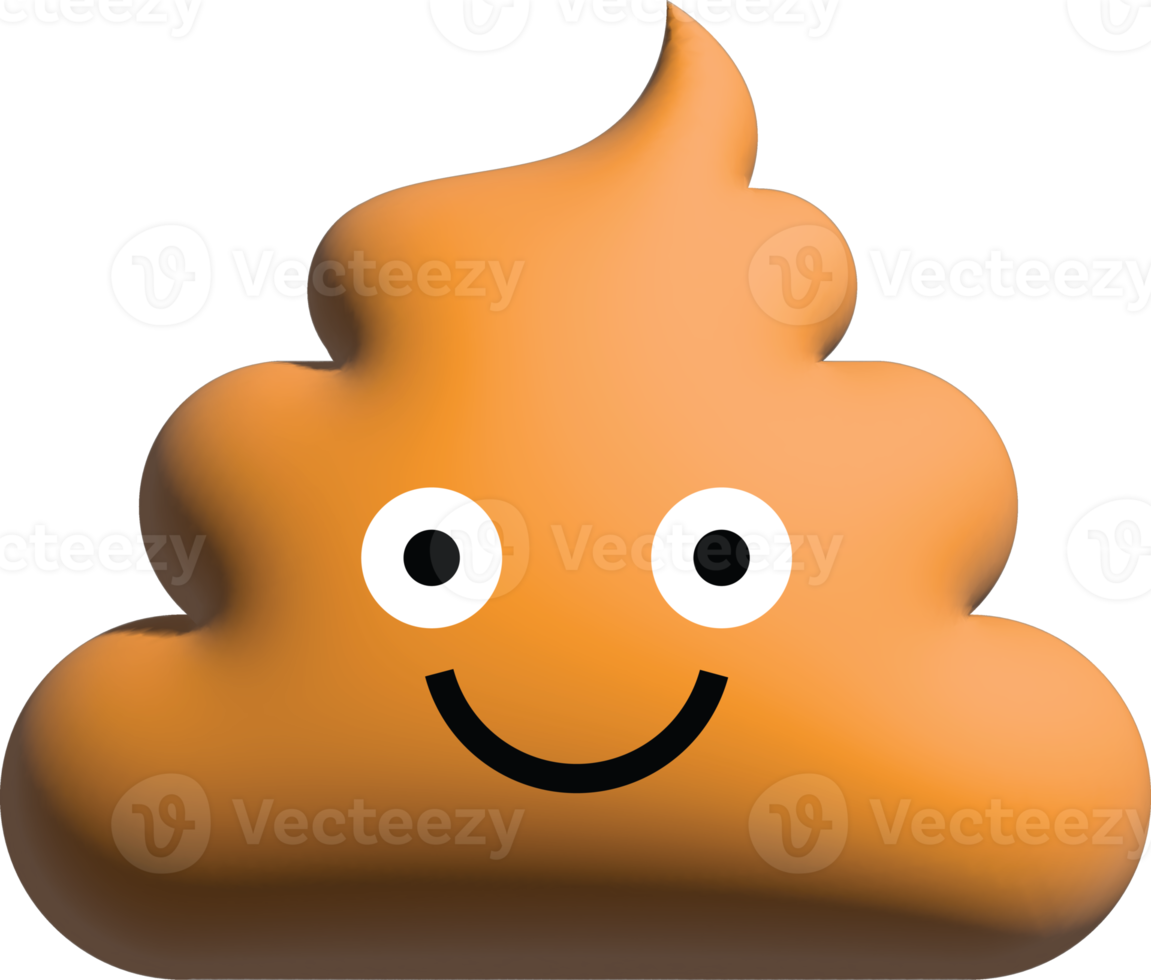 schattige kak 3d emoticons png