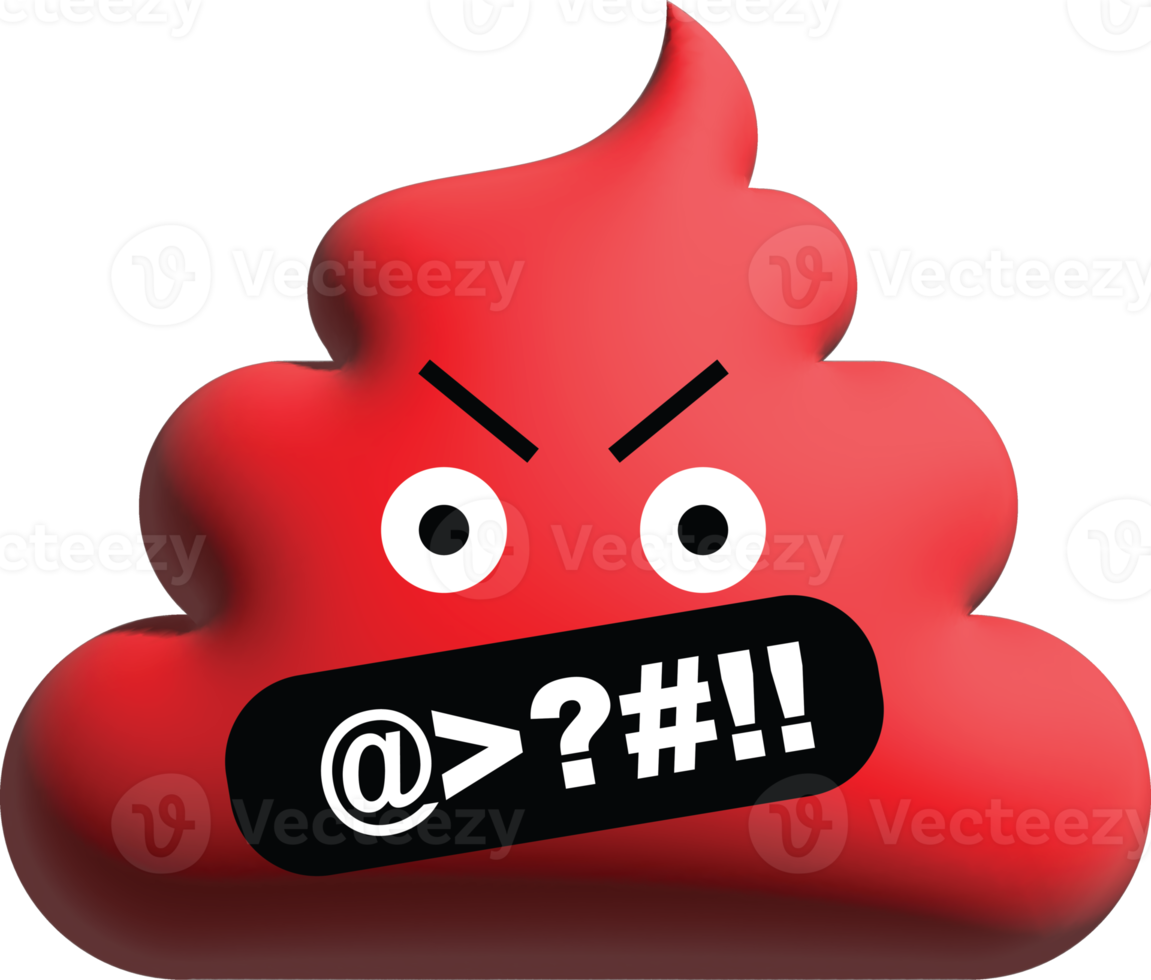 schattige kak 3d emoticons png