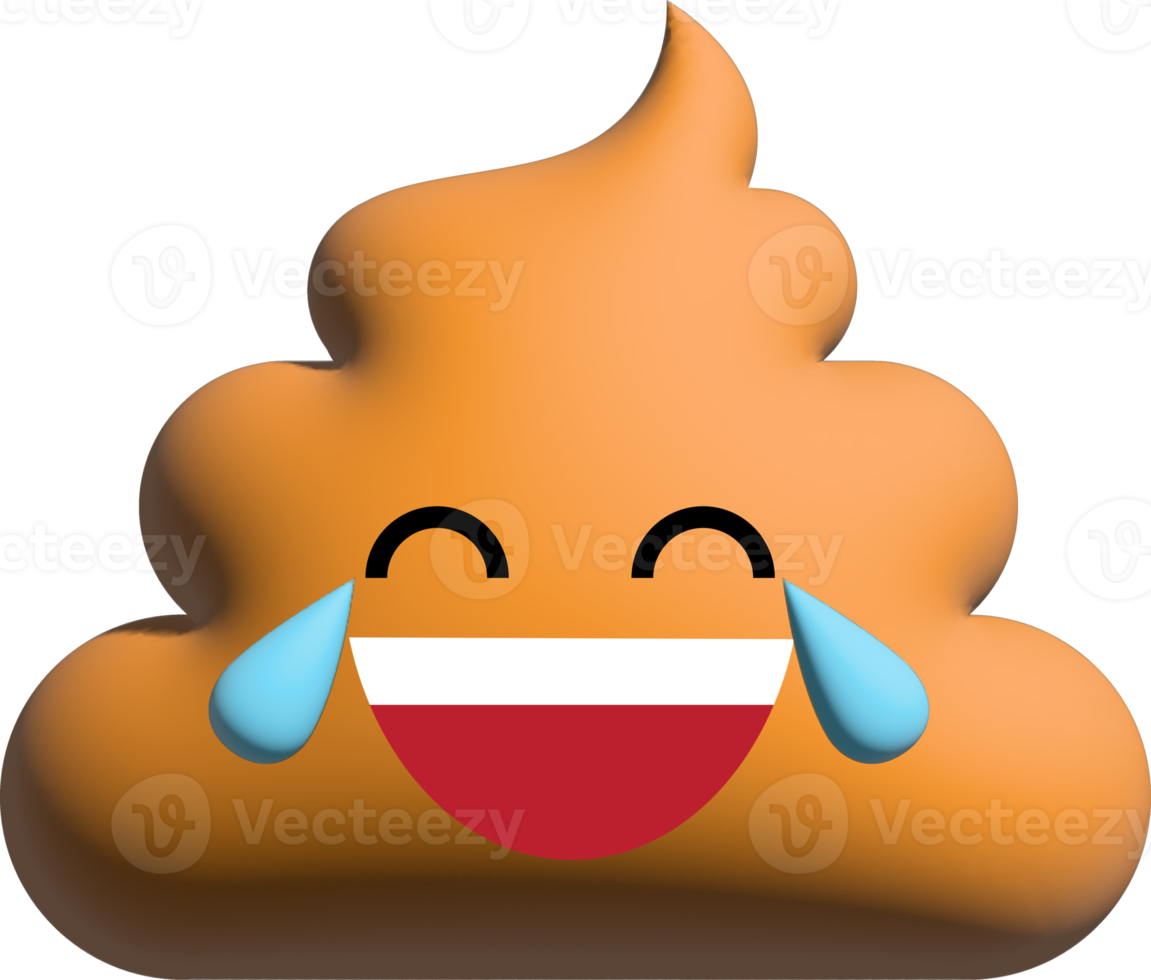 schattige kak 3d emoticons png